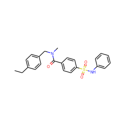 CCc1ccc(CN(C)C(=O)c2ccc(S(=O)(=O)Nc3ccccc3)cc2)cc1 ZINC000015381762