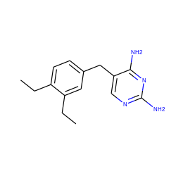 CCc1ccc(Cc2cnc(N)nc2N)cc1CC ZINC000026161652