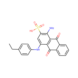 CCc1ccc(Nc2cc(S(=O)(=O)O)c(N)c3c2C(=O)c2ccccc2C3=O)cc1 ZINC000114600783