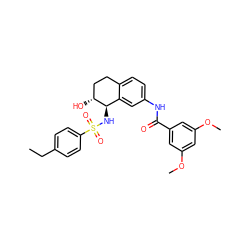 CCc1ccc(S(=O)(=O)N[C@@H]2c3cc(NC(=O)c4cc(OC)cc(OC)c4)ccc3CC[C@H]2O)cc1 ZINC000040401455