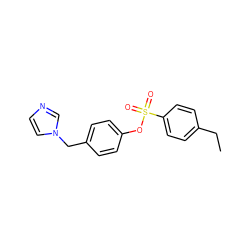 CCc1ccc(S(=O)(=O)Oc2ccc(Cn3ccnc3)cc2)cc1 ZINC000058592503