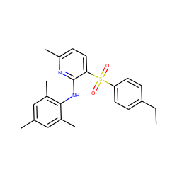 CCc1ccc(S(=O)(=O)c2ccc(C)nc2Nc2c(C)cc(C)cc2C)cc1 ZINC000028570017