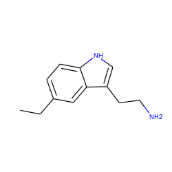 CCc1ccc2[nH]cc(CCN)c2c1 ZINC000000200993