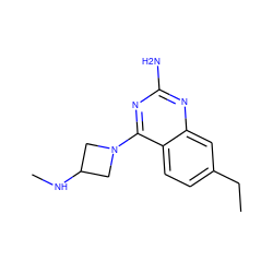 CCc1ccc2c(N3CC(NC)C3)nc(N)nc2c1 ZINC000096906173