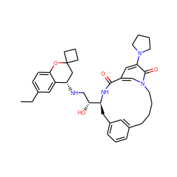 CCc1ccc2c(c1)[C@@H](NC[C@@H](O)[C@@H]1Cc3cccc(c3)CCCCn3cc(cc(N4CCCC4)c3=O)C(=O)N1)CC1(CCC1)O2 ZINC000096273401