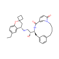 CCc1ccc2c(c1)[C@@H](NC[C@@H](O)[C@@H]1Cc3cccc(c3)CCCCn3cc(ccc3=O)C(=O)N1)CC1(CCC1)O2 ZINC000096273403