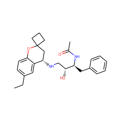 CCc1ccc2c(c1)[C@@H](NC[C@@H](O)[C@H](Cc1ccccc1)NC(C)=O)CC1(CCC1)O2 ZINC000095573599