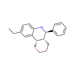 CCc1ccc2c(c1)[C@H]1OCCC[C@H]1[C@H](c1ccccc1)N2 ZINC000015017853