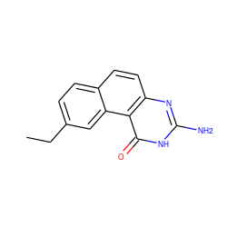 CCc1ccc2ccc3nc(N)[nH]c(=O)c3c2c1 ZINC000013832426