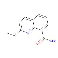 CCc1ccc2cccc(C(N)=O)c2n1 ZINC000040425202