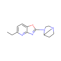 CCc1ccc2oc(N3CCN4CCC3CC4)nc2n1 ZINC000035837968