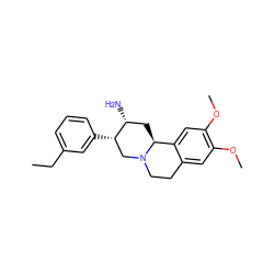 CCc1cccc([C@H]2CN3CCc4cc(OC)c(OC)cc4[C@@H]3C[C@H]2N)c1 ZINC000038345434