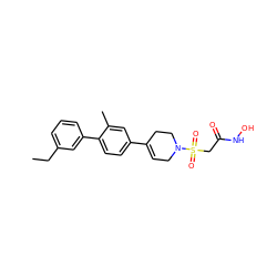 CCc1cccc(-c2ccc(C3=CCN(S(=O)(=O)CC(=O)NO)CC3)cc2C)c1 ZINC000028970123