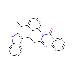 CCc1cccc(-n2c(CCc3c[nH]c4ccccc34)nc3ccccc3c2=O)c1 ZINC000013821517