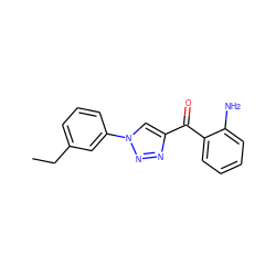 CCc1cccc(-n2cc(C(=O)c3ccccc3N)nn2)c1 ZINC000096270232