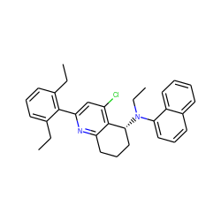 CCc1cccc(CC)c1-c1cc(Cl)c2c(n1)CCC[C@H]2N(CC)c1cccc2ccccc12 ZINC000029055074