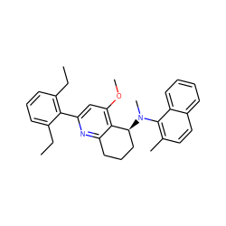 CCc1cccc(CC)c1-c1cc(OC)c2c(n1)CCC[C@@H]2N(C)c1c(C)ccc2ccccc12 ZINC000029053174