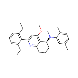 CCc1cccc(CC)c1-c1cc(OC)c2c(n1)CCC[C@@H]2N(C)c1cc(C)ccc1C ZINC000040934834