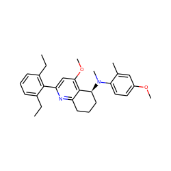 CCc1cccc(CC)c1-c1cc(OC)c2c(n1)CCC[C@@H]2N(C)c1ccc(OC)cc1C ZINC000040413759