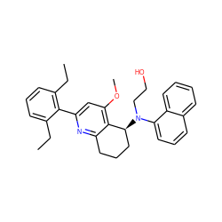 CCc1cccc(CC)c1-c1cc(OC)c2c(n1)CCC[C@@H]2N(CCO)c1cccc2ccccc12 ZINC000029053590