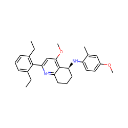 CCc1cccc(CC)c1-c1cc(OC)c2c(n1)CCC[C@@H]2Nc1ccc(OC)cc1C ZINC000040919210