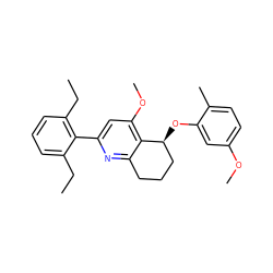 CCc1cccc(CC)c1-c1cc(OC)c2c(n1)CCC[C@@H]2Oc1cc(OC)ccc1C ZINC000040934697