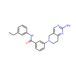 CCc1cccc(NC(=O)c2cccc(N3CCc4nc(N)ncc4C3)c2)c1 ZINC000169710046