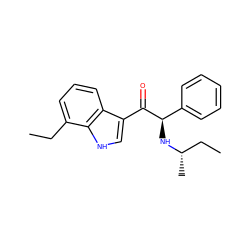 CCc1cccc2c(C(=O)[C@H](N[C@@H](C)CC)c3ccccc3)c[nH]c12 ZINC000058166972