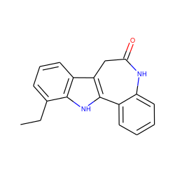 CCc1cccc2c3c([nH]c12)-c1ccccc1NC(=O)C3 ZINC000001656544