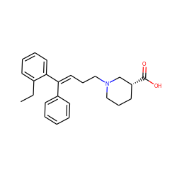 CCc1ccccc1/C(=C/CCN1CCC[C@@H](C(=O)O)C1)c1ccccc1 ZINC000066259837