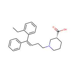 CCc1ccccc1/C(=C\CCN1CCC[C@@H](C(=O)O)C1)c1ccccc1 ZINC000066251740