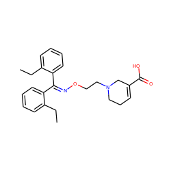 CCc1ccccc1C(=NOCCN1CCC=C(C(=O)O)C1)c1ccccc1CC ZINC000013800019