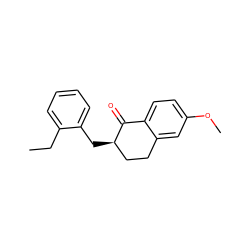 CCc1ccccc1C[C@@H]1CCc2cc(OC)ccc2C1=O ZINC000064409151