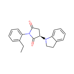 CCc1ccccc1N1C(=O)C[C@@H](N2CCc3ccccc32)C1=O ZINC000000236682