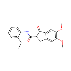 CCc1ccccc1NC(=O)[C@H]1Cc2cc(OC)c(OC)cc2C1=O ZINC000473154591