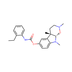 CCc1ccccc1NC(=O)Oc1ccc2c(c1)[C@]1(C)CCN(C)O[C@@H]1N2C ZINC000003814007