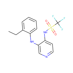 CCc1ccccc1Nc1cnccc1NS(=O)(=O)C(F)(F)F ZINC000049034206