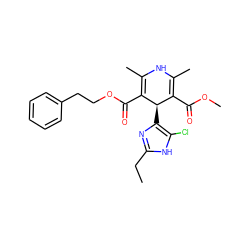 CCc1nc([C@@H]2C(C(=O)OC)=C(C)NC(C)=C2C(=O)OCCc2ccccc2)c(Cl)[nH]1 ZINC000103218830