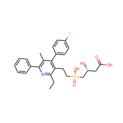 CCc1nc(-c2ccccc2)c(C)c(-c2ccc(F)cc2)c1CC[P@](=O)(O)C[C@H](O)CC(=O)O ZINC000026722068