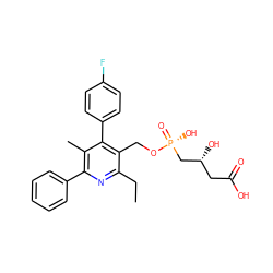 CCc1nc(-c2ccccc2)c(C)c(-c2ccc(F)cc2)c1CO[P@](=O)(O)C[C@H](O)CC(=O)O ZINC000026665284