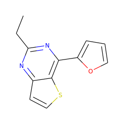 CCc1nc(-c2ccco2)c2sccc2n1 ZINC000029048303