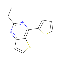 CCc1nc(-c2cccs2)c2sccc2n1 ZINC000029046308