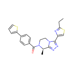 CCc1nc(-c2nnc3n2CCN(C(=O)c2ccc(-c4cccs4)cc2)[C@@H]3C)cs1 ZINC000141689855