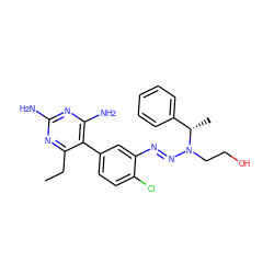 CCc1nc(N)nc(N)c1-c1ccc(Cl)c(/N=N/N(CCO)[C@@H](C)c2ccccc2)c1 ZINC000013863529