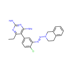 CCc1nc(N)nc(N)c1-c1ccc(Cl)c(/N=N/N2CCc3ccccc3C2)c1 ZINC000018010001