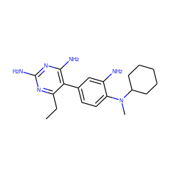 CCc1nc(N)nc(N)c1-c1ccc(N(C)C2CCCCC2)c(N)c1 ZINC000026497000