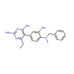 CCc1nc(N)nc(N)c1-c1ccc(N(C)Cc2ccccc2)c(N)c1 ZINC000001591448