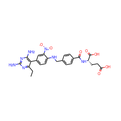 CCc1nc(N)nc(N)c1-c1ccc(NCc2ccc(C(=O)N[C@@H](CCC(=O)O)C(=O)O)cc2)c([N+](=O)[O-])c1 ZINC000026822441