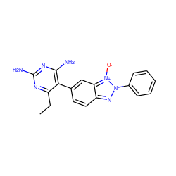 CCc1nc(N)nc(N)c1-c1ccc2nn(-c3ccccc3)[n+]([O-])c2c1 ZINC000005479503