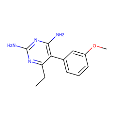 CCc1nc(N)nc(N)c1-c1cccc(OC)c1 ZINC000013555336